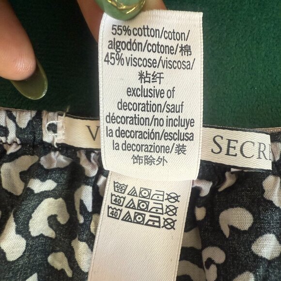 Victoria's Secret Lace Trim Cheetah Pink Gold Chartreuse Pajama Short Set LRG - Picture 13 of 16